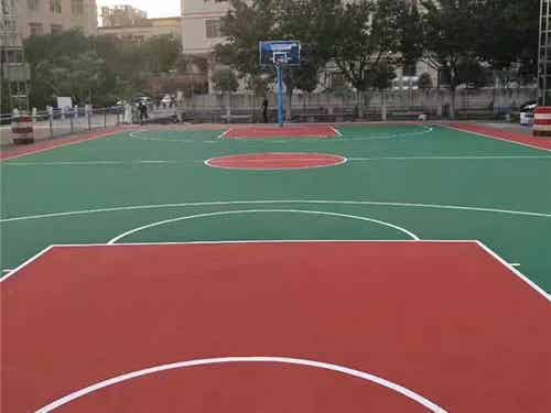 丙烯酸蓝球场地坪生产