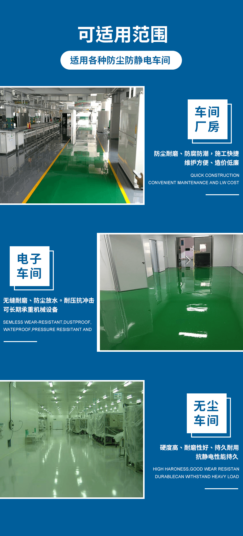 防尘防静电地坪系列