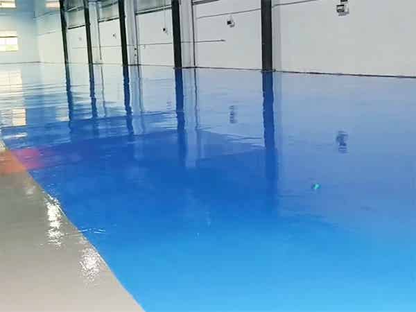 蓝色环氧地坪展示